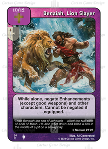 Benaiah, Lion Slayer (II) - Your Turn Games